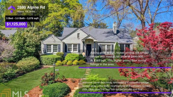 $1,125,000 Single-Family Home for sale – 2880 Alpine Rd, Atlanta, GA – 30305