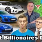 The cars Musk, Bezos, Gates & other 20 richest people drive!