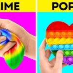 SLIME VS. POP IT || Genius Ways To Relax And Make Satisfying Crafts At Home