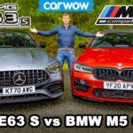 BMW M5 Comp vs AMG E63 S review & 0-60mph, 1/4-mile, brake and drift comparison!