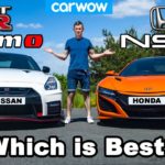 Honda NSX vs Nissan GT-R NISMO review with 0-60mph, 1/4-mile + brake test!