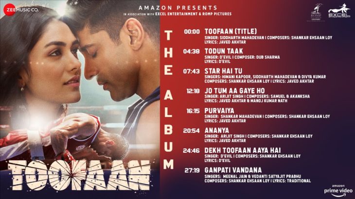 Toofaan – The Album | Farhan Akhtar & Mrunal Thakur | Shankar Ehsaan Loy | Javed Akhtar
