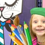 Nastya receives drawing lessons from a famous contemporary artist