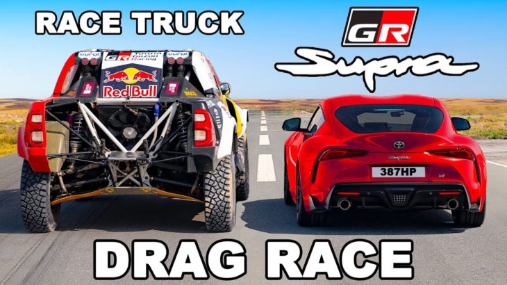 Dakar Rally Pick-up Truck v GR Supra: DRAG RACE